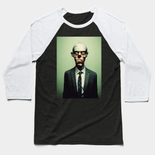 Zombie Accountant Portrait Baseball T-Shirt